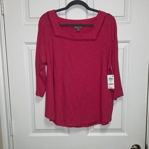 NWT Style & Co. Women's Cotton Berry Tunic Top Size 1X
